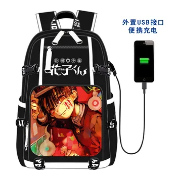 Wc-Bound Jibaku Shounen Hanako-kun cosplay USB port ruksak student škola laptop torba putovanja ruksak poklon