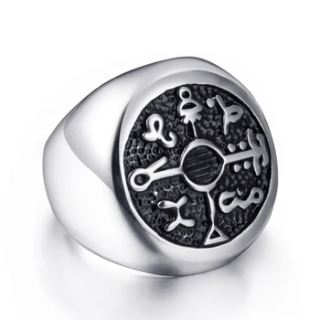 Zaštita Ispis Salomona Kabala magija gospodo dječaci 316L prsten od nehrđajućeg čelika simbol nakit